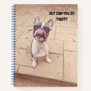 Niedliches französisches Bulldog Welpenjournal Notizblock