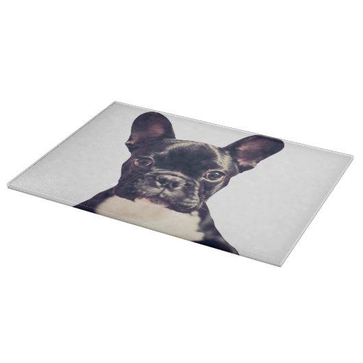 Niedliches französisches Bulldog Welpenpferd Schneidebrett (Ecke)