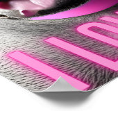 Niedliches französisches Bulldogge Zitat I LIEBE Y Poster (Ecke)