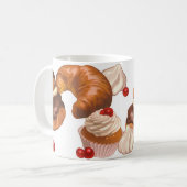 Niedliches französisches Gebäck Kaffeetasse (Vorderseite Links)