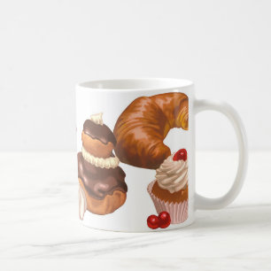 Niedliches französisches Gebäck Kaffeetasse