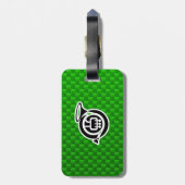 Niedliches französisches Horn Gepäckanhänger (Rückseite vertikal)