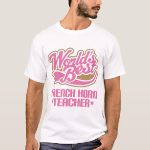 Niedliches französisches Horn-Lehrer-Geschenk T-Shirt