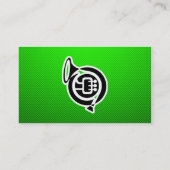 Niedliches französisches Horn Visitenkarte (Rückseite)