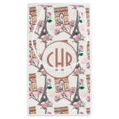 Niedliches französisches Theme Monogram | Frankrei Kleine Geschenktüte (Rückseite)