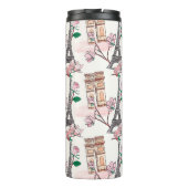 Niedliches französisches Theme Monogram | Frankrei Thermosbecher (Rückseite)