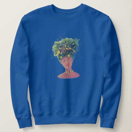 niedliches Frauenportrait Sweatshirt (Design vorne)