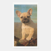 Niedliches French Bulldog Puppy - Funny Dog Head F Serviette (Vorderseite)