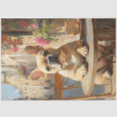 Niedliches Frenchie Paris Seidenpapier (Vorderseite)