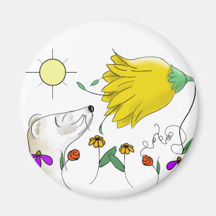 Niedliches Frettchen-Gesicht Magnet