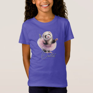 Niedliches Frettchen im Tutu beim Ballett T-Shirt