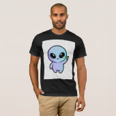 Niedliches Friedenszeichen-Alien T-Shirt (Vorne ganz)
