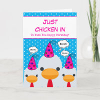 Niedliches, frisches Blaues Huhn zum Geburtstag