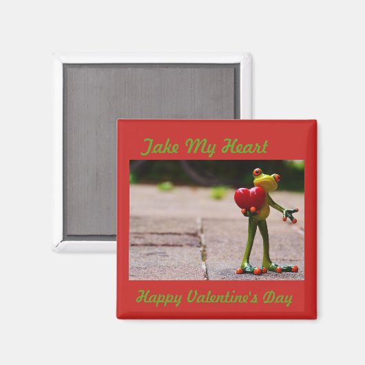 NIEDLICHES FROGHOLZHERZ MAGNET (Vorderseite/Rückseite)