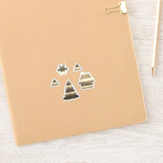 Niedliches Frohe Weihnachtsdorf Aufkleber (Notizbuch)
