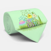 Niedliches Frohes Ostereier, Kiche und Schneefall Krawatte (Gerollt)