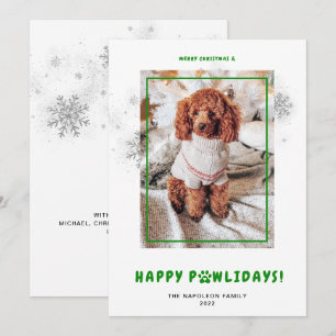 Niedliches frohes Weihnachtsfest PAWlidays Pet Fot Feiertagskarte