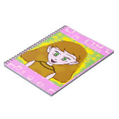 Niedliches Fröhliches Pink Notizblock (Linke Seite)
