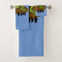 Niedliches Frosch Cartoon Handtuch Set.