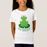 Niedliches Frosch "Go Green"-Shirt