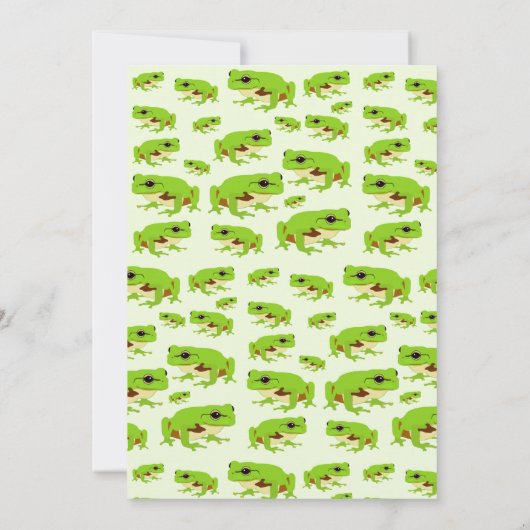 Niedliches Frosch-Kindergeburtstag-Party Einladung (Rückseite)