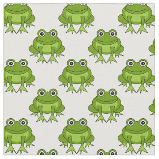 Niedliches Frosch-Muster Stoff