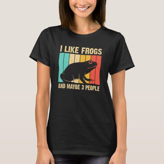 Niedliches Froschdesign für Totenfrauen Amphibien T-Shirt (Vorderseite)