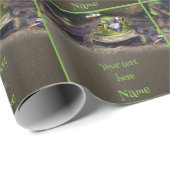 Niedliches Froschgesicht Tier Personalisiert Geschenkpapier (Rolleneckpunkt)