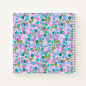 Niedliches Froschkunstheft mit rosa Hintergrund Notizblock (Rückseite)