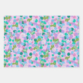 Niedliches Froschkunstpapier mit rosa Hintergrund Geschenkpapier Set (Vorderseite 3)