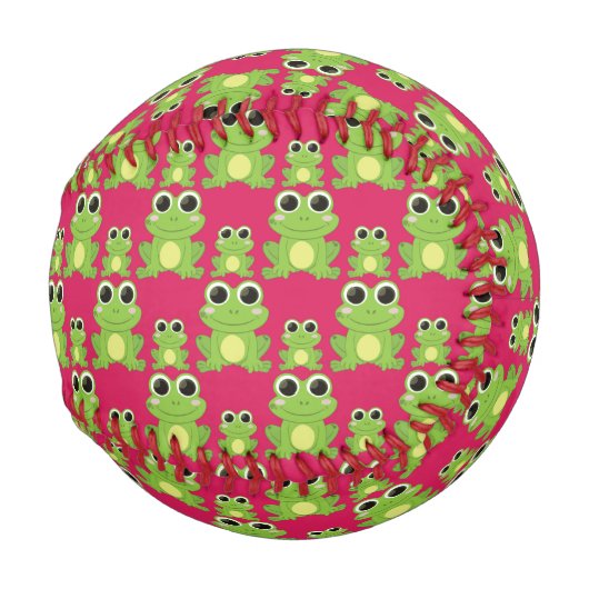 Niedliches Froschmuster Baseball (Vorne Rechts)