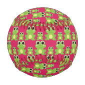 Niedliches Froschmuster Baseball (Vorderseite)