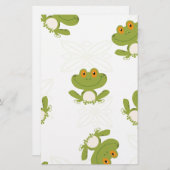 Niedliches Froschmuster Briefpapier (Vorne/Hinten)