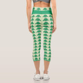 Niedliches Froschmuster Capri Leggings (Rückseite)