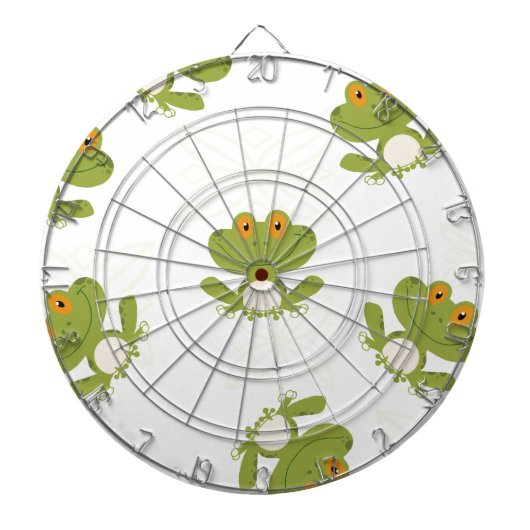 Niedliches Froschmuster Dartscheibe (vorne)