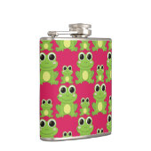 Niedliches Froschmuster Flachmann (Rechts)