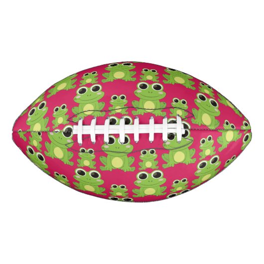 Niedliches Froschmuster Football (Vorderseite)