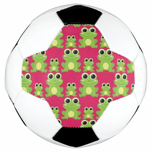 Niedliches Froschmuster Fußball (Vorderseite)