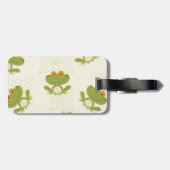 Niedliches Froschmuster Gepäckanhänger (Rückseite horizontal)