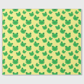 Niedliches Froschmuster Geschenkpapier (Flach)