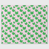 Niedliches Froschmuster Geschenkpapier (Flach)