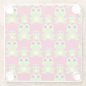 Niedliches Froschmuster Glasuntersetzer (Rückseite)