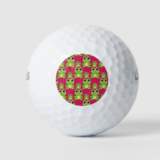 Niedliches Froschmuster Golfball (Vorderseite)