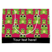 Niedliches Froschmuster Große Geschenktüte (Vorderseite)