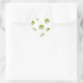 Niedliches Froschmuster Herz-Aufkleber (Tasche)