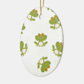 Niedliches Froschmuster Keramik Ornament (Links)