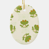 Niedliches Froschmuster Keramik Ornament (Hinten)