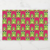 Niedliches Froschmuster Lebensmitteletikett (Einzelnes Label)