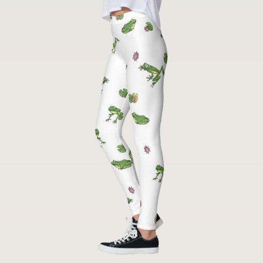 Niedliches Froschmuster Leggings (Links)