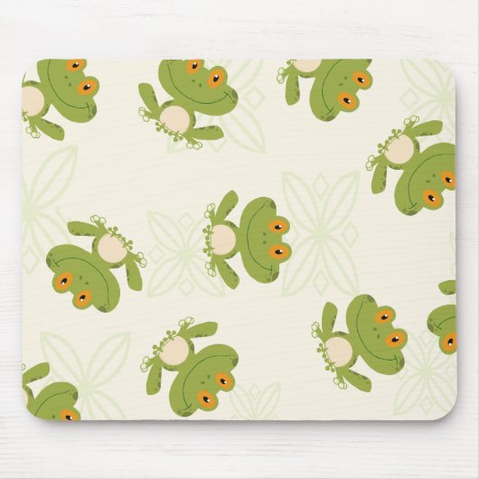 Niedliches Froschmuster Mousepad (Vorne)